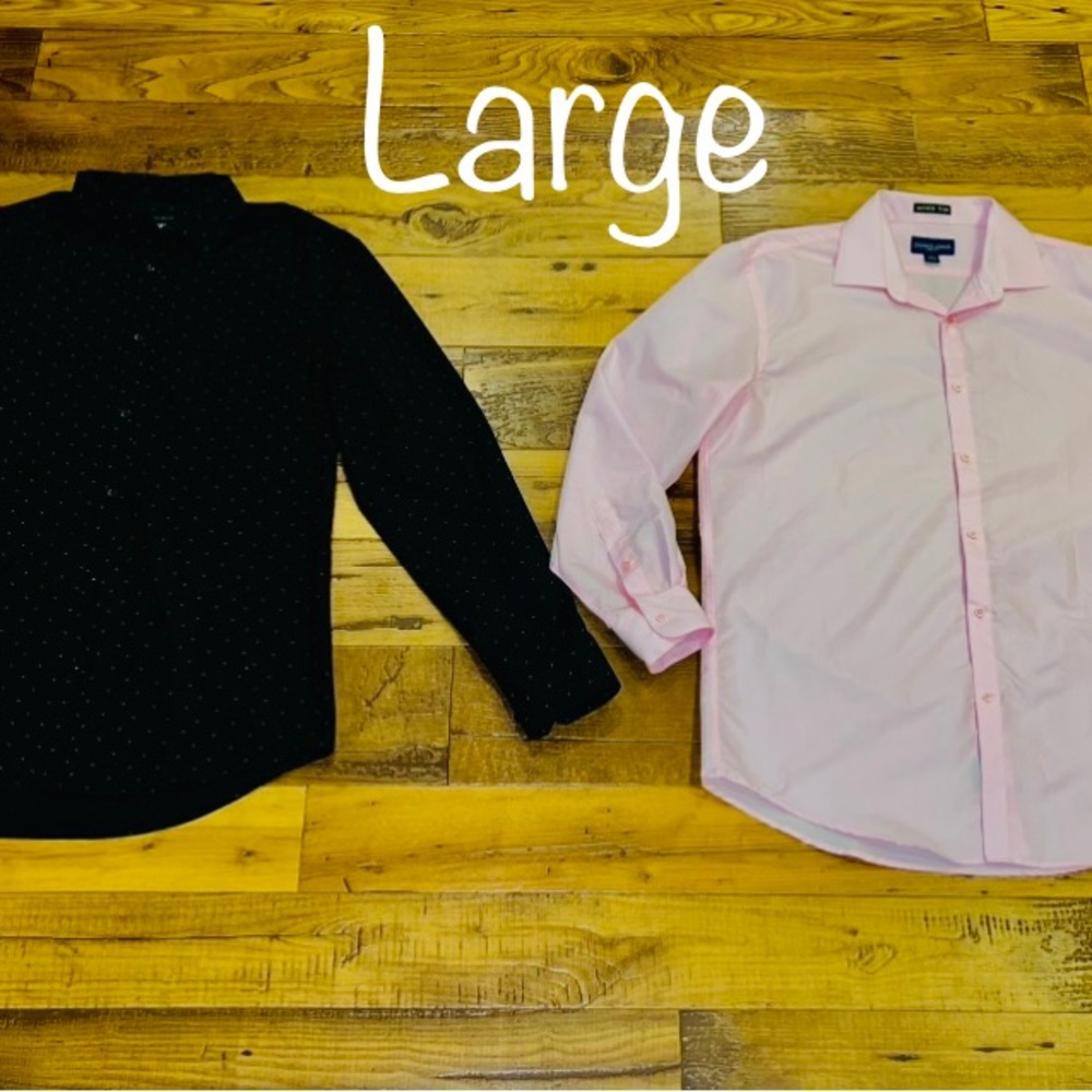 NWOT- BUNDLE OF BUTTON DOWNS FOR MEN- Large